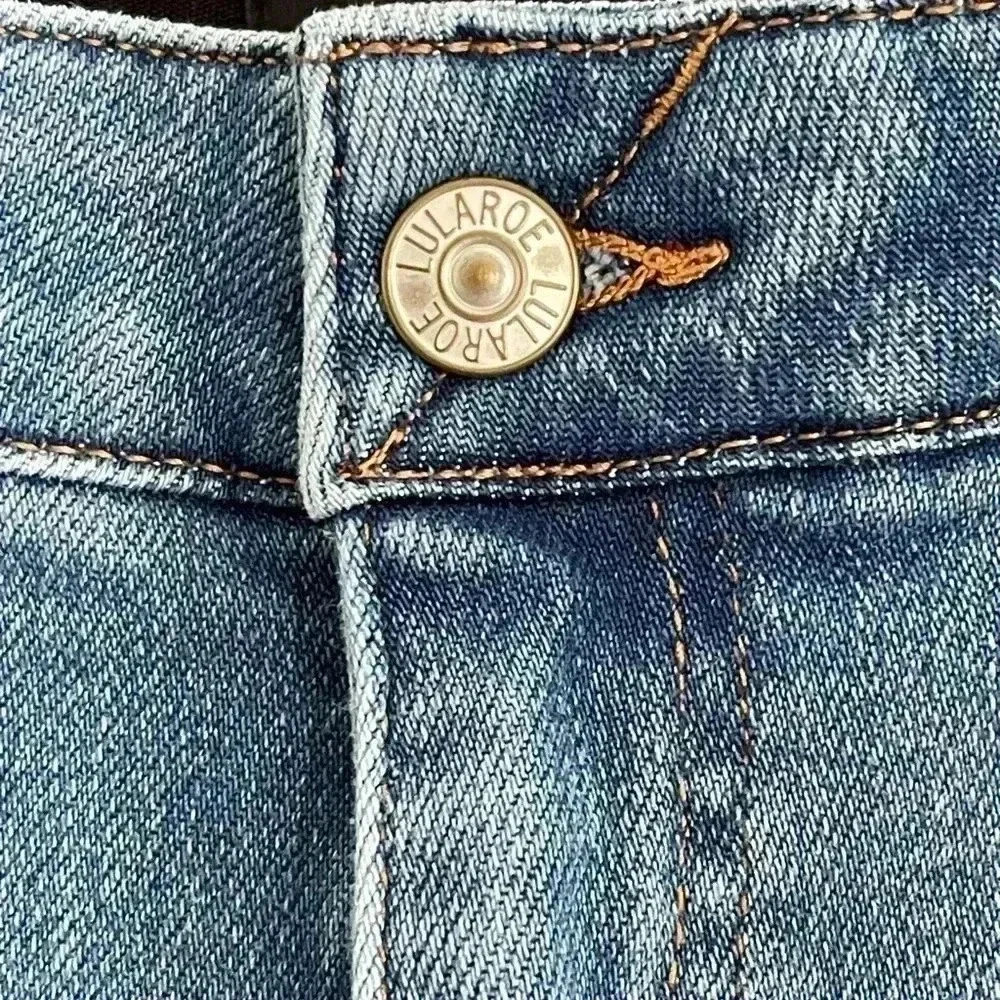 Lularoe Light Wash Distressed Jeans - Picture 4 of 6